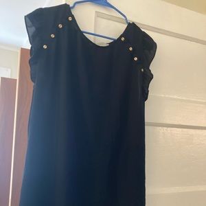 Loft Capped Sleeve Top with Ruffles